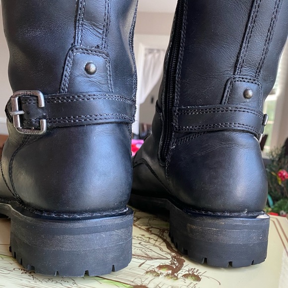 Harley Davidson Womens Leather Motorcycle Boots - Picture 7 of 8